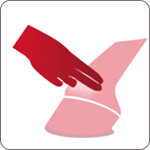 A strong pounding digital pulse symptom